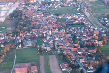 Betschdorf in the state Bas-Rhin, France seen from above