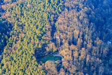 Aerial photograpy of Bismarck Tower in Bad Bergzabern in the state Rhineland-Palatinate, Germany