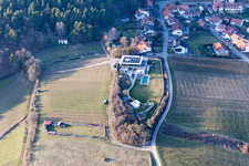 District Gleiszellen in Gleiszellen-Gleishorbach in the state Rhineland-Palatinate, Germany from a drone