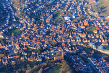 View of the town from the south in Albersweiler in the state Rhineland-Palatinate, Germany