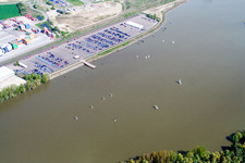 Rhine harbor in the district Maximiliansau in Wörth am Rhein in the state Rhineland-Palatinate, Germany