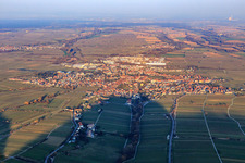 City view in winter from the west in Edenkoben in the state Rhineland-Palatinate, Germany