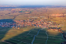 City view in winter from the southwest in Edenkoben in the state Rhineland-Palatinate, Germany