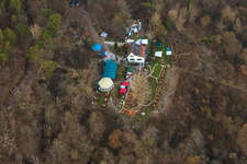 Aerial view of Zeter Berghaus in winter in the district Diedesfeld in Neustadt an der Weinstraße in the state Rhineland-Palatinate, Germany
