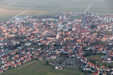 District Diedesfeld in Neustadt an der Weinstraße in the state Rhineland-Palatinate, Germany from above