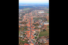 Main road from the west in Bellheim in the state Rhineland-Palatinate, Germany