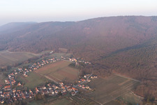 Cleebourg in the state Bas-Rhin, France viewn from the air