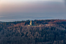 Aerial view of Radar station in Lampertsloch in the state Bas-Rhin, France