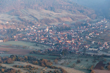 Drone image of Lembach in the state Bas-Rhin, France