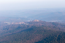 Castle ruins of the Château de Lichtenberg in the Northern Vosges in Lichtenberg in the state Bas-Rhin, France