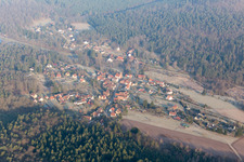 Oblique view of Sparsbach in the state Bas-Rhin, France