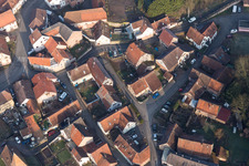 Weiterswiller in the state Bas-Rhin, France from above