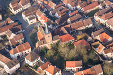 Oblique view of Neuwiller-lès-Saverne in the state Bas-Rhin, France