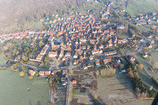 Neuwiller-lès-Saverne in the state Bas-Rhin, France seen from above