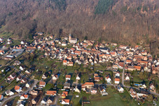 Aerial photograpy of Ernolsheim-lès-Saverne in the state Bas-Rhin, France
