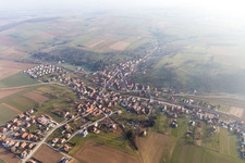 Drone image of Ettendorf in the state Bas-Rhin, France