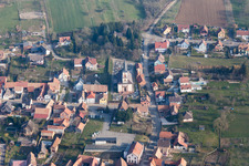 Aerial view of Morschwiller in the state Bas-Rhin, France