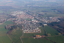 Mertzwiller in the state Bas-Rhin, France from the drone perspective