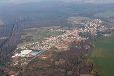 Mertzwiller in the state Bas-Rhin, France from a drone