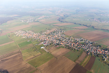 Eschbach in the state Bas-Rhin, France seen from a drone