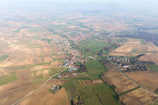 Aerial view of Oberrœdern in the state Bas-Rhin, France
