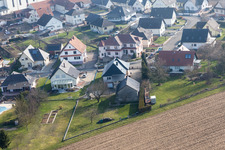 Bird's eye view of Schleithal in the state Bas-Rhin, France