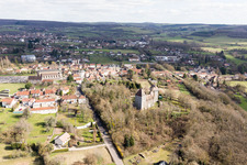 Aerial photograpy of Épinac in the state Saone et Loire, France