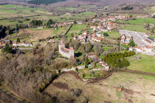 Épinac in the state Saone et Loire, France out of the air