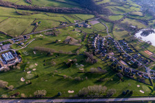 Aerial view of (Burgundy), Golf in Autun in the state Saone et Loire, France