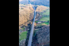 Aerial view of TGV in Sully in the state Saone et Loire, France