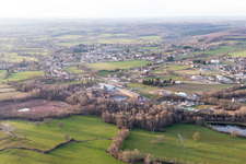 Aerial view of Former steelworks (Burgundy) in Épinac in the state Saone et Loire, France