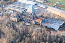 Oblique view of Former steelworks (Burgundy) in Épinac in the state Saone et Loire, France