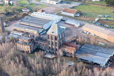 Former steelworks (Burgundy) in Épinac in the state Saone et Loire, France from above