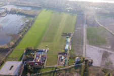 Aerial view of Al Casale Airport in Panellia di Sedegliano in the state Friuli Venezia Giulia, Italy