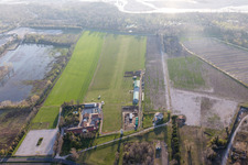 Aerial photograpy of Al Casale Airport in Panellia di Sedegliano in the state Friuli Venezia Giulia, Italy