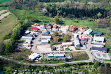 Industrial area south in Jockgrim in the state Rhineland-Palatinate, Germany