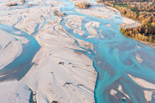 Bird's eye view of Dignano in the state Friuli Venezia Giulia, Italy