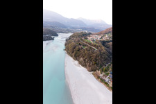 Aerial view of Villuzza in the state Friuli Venezia Giulia, Italy