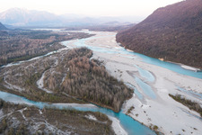Aerial view of Colle in the state Friuli Venezia Giulia, Italy