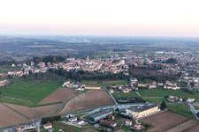 San Daniele del Friuli in the state Udine, Italy from above