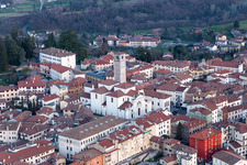 San Daniele del Friuli in the state Udine, Italy from the plane