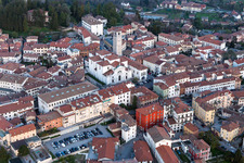 Bird's eye view of San Daniele del Friuli in the state Udine, Italy