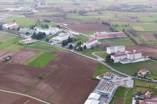 Drone image of San Daniele del Friuli in the state Udine, Italy