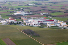 Aerial view of Zona Industriale Prosciutti in the state Friuli Venezia Giulia, Italy