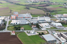 Oblique view of Zona Industriale Prosciutti in the state Friuli Venezia Giulia, Italy
