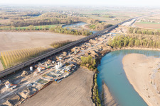 Aerial view of Ronchis in the state Udine, Italy