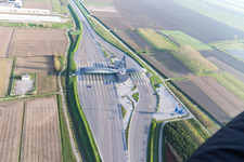 Aerial view of Crosere in the state Friuli Venezia Giulia, Italy