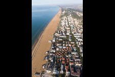 Oblique view of Bibione in the state Veneto, Italy