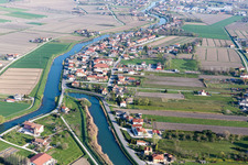 Aerial photograpy of Cavanella in the state Veneto, Italy