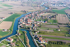 Oblique view of Cavanella in the state Veneto, Italy
